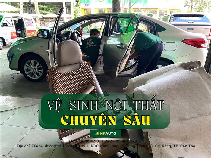 Vệ sinh nội thất, rửa xe, rửa máy