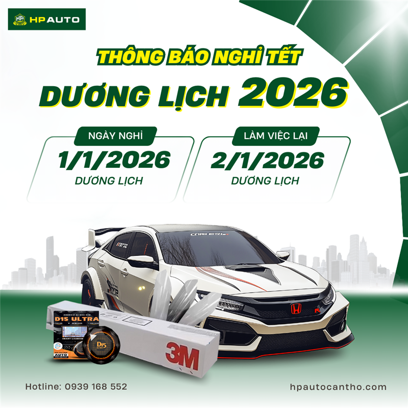 🎉HP AUTO THÔNG BÁO NGHỈ TẾT DƯƠNG LỊCH 2026