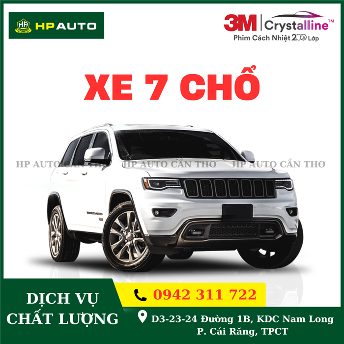 Dán phim cách nhiệt 3M xe 7 chỗ