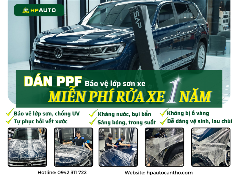 DÁN PPF MIỄN PHÍ RỮA XE 1 NĂM